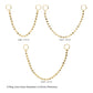 14Kt Yellow Gold Bead Chain with Rings