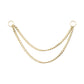 14Kt Yellow Gold 2 Tier Curb Chain with Ring