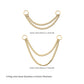 14Kt Yellow Gold 2 Tier Curb Chain with Ring