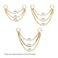 14Kt Yellow Gold 3-Tier Box and Link Chain with Rings