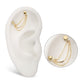 14Kt Yellow Gold 3-Tier Box and Link Chain with Rings