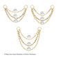 14Kt Yellow Gold 3-Tier Bead and Link Chain with Rings