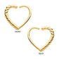 14Kt Yellow Gold with Half-Twisted Heart Seamless Split Ring