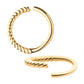 14Kt Yellow Gold with Half-Twisted Circle Seamless Split Ring