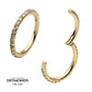 14Kt Gold Eternity Side Facing Hinged Segment Clicker with Prong Set 0.9mm Round Lab-Grown Diamonds