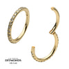 14Kt Gold Eternity Side Facing Hinged Segment Clicker with Prong Set 0.9mm Round Lab-Grown Diamonds