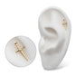 14Kt Yellow Gold Threadless Dagger Top with Center Bezel Set Round Lab-Grown Diamond