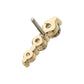 14Kt Yellow Gold Threadless 3-Cluster Gem Top with Prong Set Round Lab-Grown Diamonds