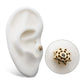 14kt Yellow Gold Threadless Mandala Flower Top with Center Bezel Set Round Lab-Grown Diamond
