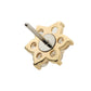 14Kt Yellow Gold Threadless Flower Top with Prong Set 7 Round Lab-Grown Diamonds