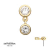 14Kt Yellow Gold Threadless Double Bezel Lab-Grown Diamond Dangle Top
