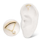 14Kt Yellow Gold Threadless Curved Bar Top with 4-Prong Lab-Grown Diamond Dangle
