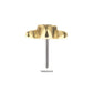 14Kt Yellow Gold Threadless Triple Moon Phase Top with Bezel Lab-Grown Diamond