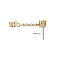 14Kt Yellow Gold Threadless Double Prong Set Lab-Grown Diamonds Dangle Top