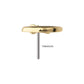 14Kt Yellow Gold Threadless Crescent Moon Top with Prong Set Lab-Grown Diamond Dangle