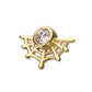 14Kt Yellow Gold Threadless Spiderweb Top with Bezel Lab-Grown Diamond