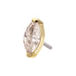 14Kt Yellow Gold Threadless 2-Prong Marquise Lab-Grown Diamond Top