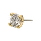 14Kt Gold Threadless Top with 4-Prong Round Lab-Grown Diamond