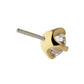 14Kt Gold Threadless Top with 4-Prong Round Lab-Grown Diamond