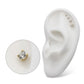 14Kt Gold Threadless Top with 4-Prong Round Lab-Grown Diamond