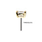 14Kt Gold 4 Prong Setting Princess Cut Clear Lab-Grown Diamond Threadless Top