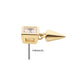 14Kt-Gold Threadless Bezel Princess Cut Lab-Grown Diamond Top with Spike Dangle