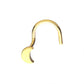 14kt Yellow Gold Crescent Moon Nose Screw