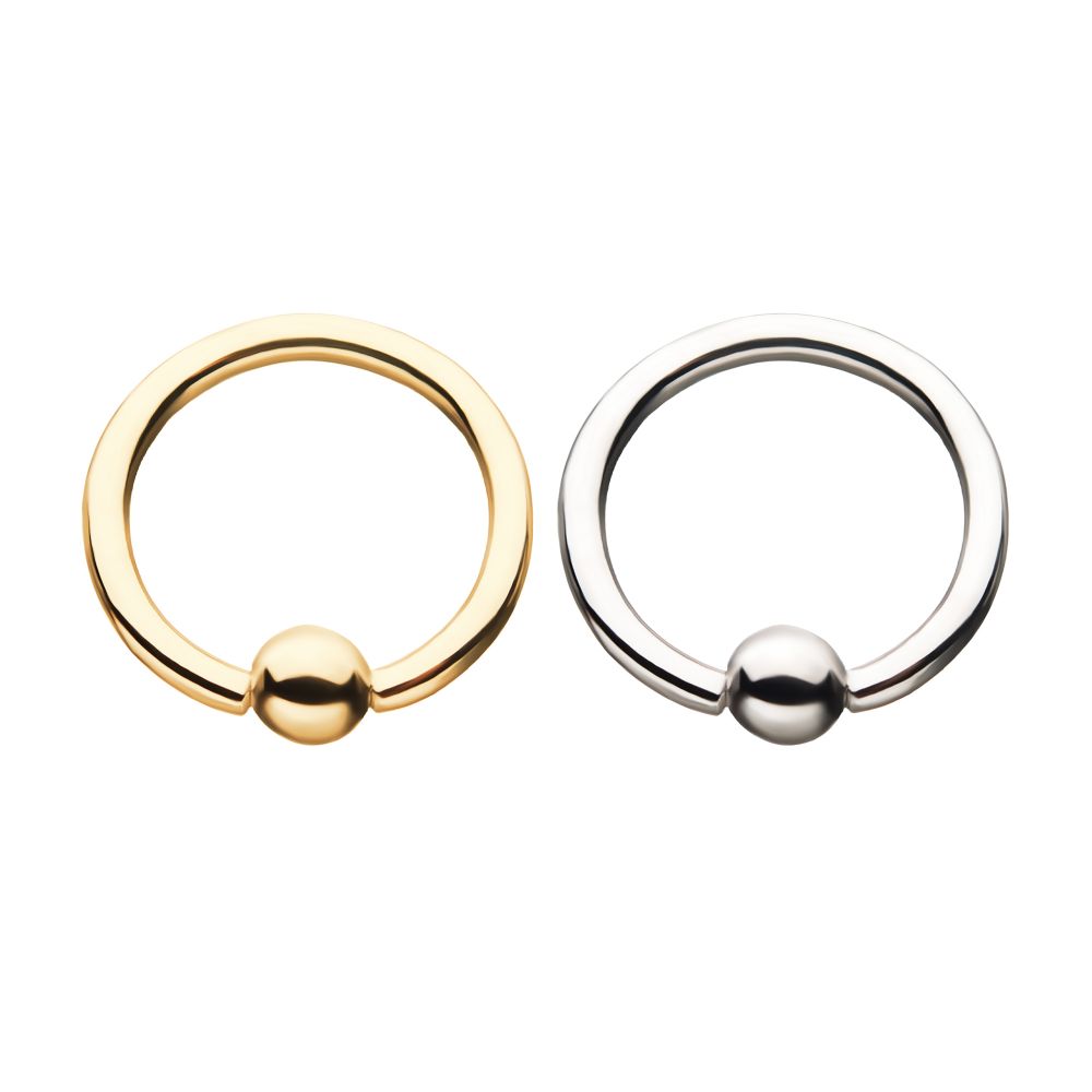 14kt Gold Captive Bead Rings