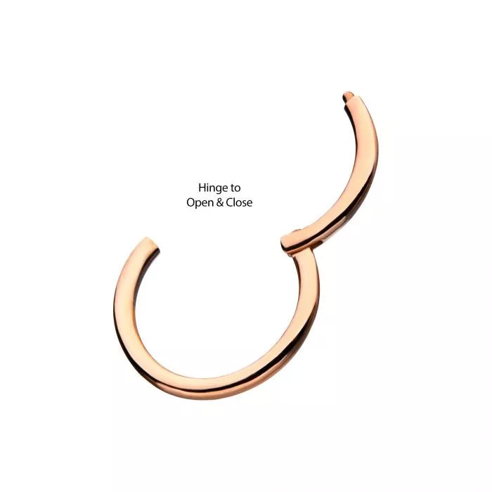 STERILIZED 14Kt Rose Gold Basic Hinged Segment Clicker