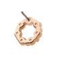 14Kt Rose Gold Threadless Wreath Top with Prong Set 7 Clear CZ