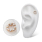 14Kt Rose Gold Threadless Wreath Top with Prong Set 7 Clear CZ
