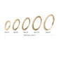 20g 14Kt Gold Prong Set 1mm Eternity Round Gem Side Facing Hinged Segment Clicker