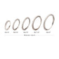 20g 14Kt Gold Prong Set 1mm Eternity Round Gem Side Facing Hinged Segment Clicker