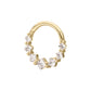 14Kt Yellow Gold Prong Set Princess Gem Cluster Front Facing Hinged Segment Clicker