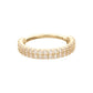 14Kt Yellow Gold Double Row Pave Gem Side Facing Hinged Segment Clicker