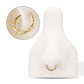 14Kt Yellow Gold Barbed Wire Wrap with Prong Set Gem Front Facing Hinged Segment Clicker