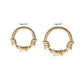 14Kt Yellow Gold Single Sculpted Barbed Wire Wrap Front Facing Hinged Segment Clicker