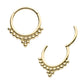 14Kt Yellow Gold 14 Bead Cluster Front Facing Hinged Segment Clicker