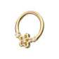 14Kt Yellow Gold Prong Set Gem Cherry Blossom Flower Front Facing Hinged Segment Clicker