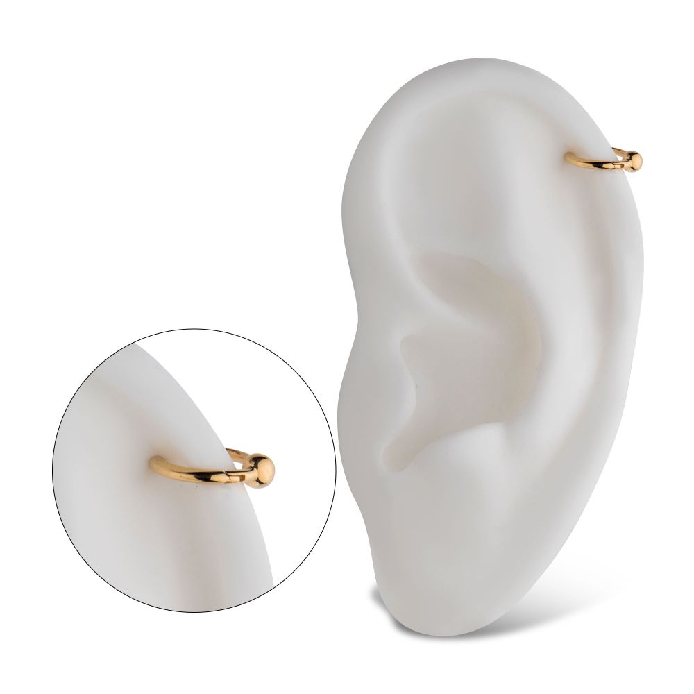 14Kt Yellow Gold with 3mm Ball Hinged Segment Clicker