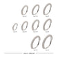 14Kt Gold 3 Row Prong Set Gem Hinged Segment Clicker