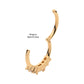 14Kt Yellow Gold with 5-Cluster Prong Set Baguette & Round Clear CZ Side Facing Hinged Segment Clicker