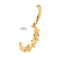 14Kt Yellow Gold with 8-Cluster Alternating Prong Set Clear CZ Side Facing Hinged Segment Clicker