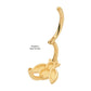 14Kt Yellow Gold with Bee Design Side Facing Hinged Segment Clicker