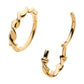 14Kt Yellow Gold Twisted Style Side Facing Hinged Segment Clicker