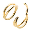 14Kt Yellow Gold Double Hoop Side Facing Hinged Segment Clicker