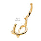 14Kt Yellow Gold with Infinity Symbol Side Facing Hinged Segment Clicker