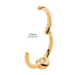 14Kt Yellow Gold with Bezel Set Clear CZ Side Facing Hinged Segment Clicker