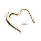14kt Gold Right Heart Shape Front Facing Hinged Segment Ring
