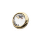 14Kt Yellow Gold Internally Threaded Bezel Set Flat Bottom Clear Crystal/Low Profile Opal Top Dermal